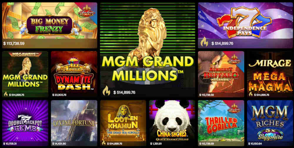 Progressive jackpot slots at BetMGM Casino